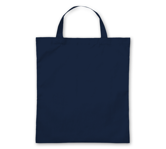 Baumwoll-Tasche "Hellblau" 38 x 42 cm kurze Griffe