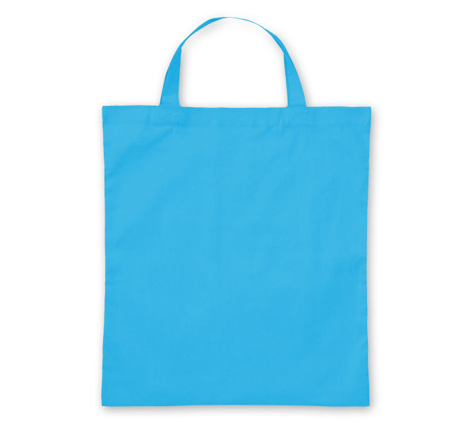 Baumwoll-Tasche "Hellblau" 38 x 42 cm kurze Griffe